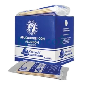 Aplicador de Madera Con Algodon paquete x 20